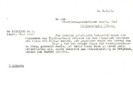 Mensaje al presidente de Finanzas de Nordmark in Kiel