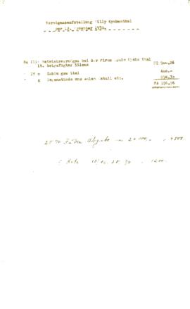 Vermögensaufstellung (Estado del activo).
