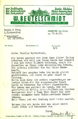 Herrn & Frau L. Kychenthal
