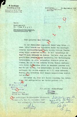 Herrn Rechtsanwalt Dr. Franz Engel