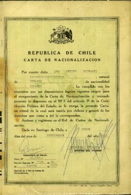 Carta Nacionalización Lea Vexler