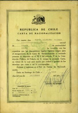 Carta Nacionalización Eliahu Goldenberg
