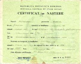 Certificat de Nastere