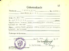 Geburtsurkunde