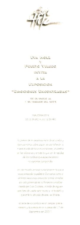 Invitación exposición "Emociones Encontradas"