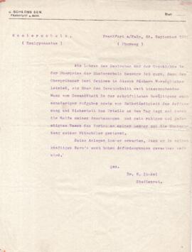Zeugnis fur des Studienberaters