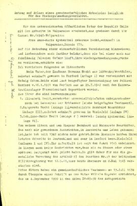 Antrag auf Erlass eines gemeinschaftlichen Erbscheins lediglich für das Wiedergutmachungsverfahren