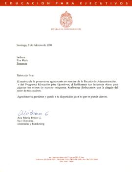Agradecimiento por préstamo de obras