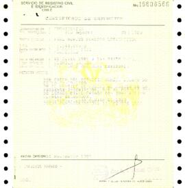 Certificado de defunción con nota al margen