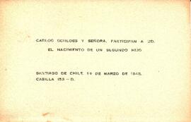 Participación de nacimiento de segundo hijo