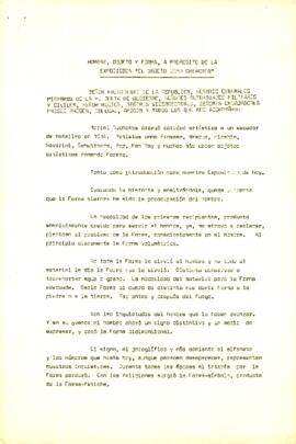 Discurso inaugural