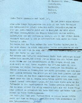 Liebe Tante Annemarie und Onkel Lu