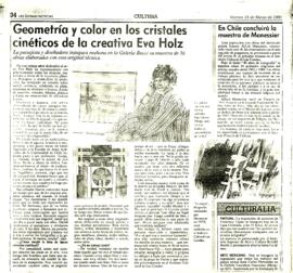 Entrevista en prensa "Geometría y Color en los Cristales Cinéticos de la Creativa Eva Holz"