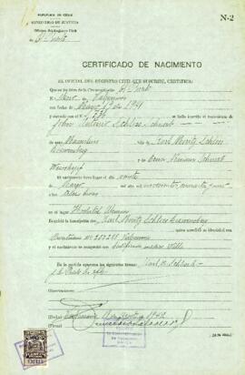 Certificado de nacimiento