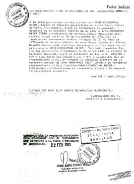 Certificado de herencia