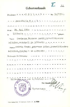 Geburtsurkunde
