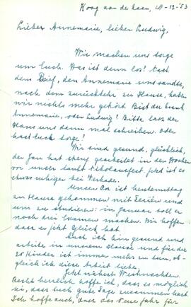 Liebe Annemarie, lieber Ludwig