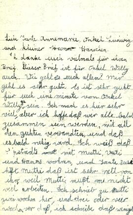 Liebe Tante Annemarie, Onkel Ludwig und kleiner Hänschen
