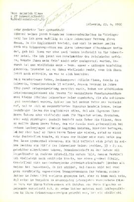 Sehr geehrter Herr Kychenthal!