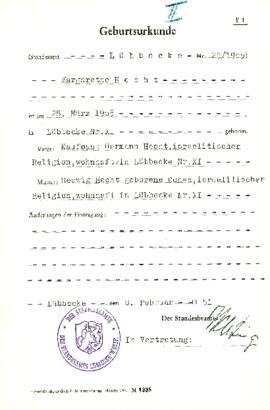 Geburtsurkunde