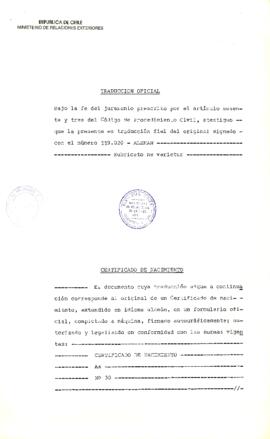 Traducción oficial