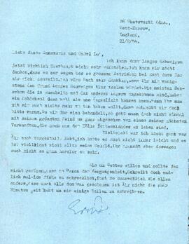 Liebe Tante Annemarie und Onkel Lu