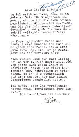Mein lieber Ludwig!