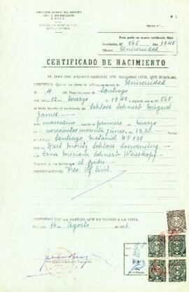 Certificado de nacimiento