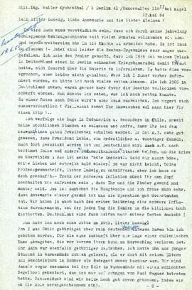 Mein lieber Ludwig, liebe Annemarie und die lieben Kleinen!