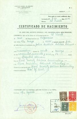 Certificado de nacimiento