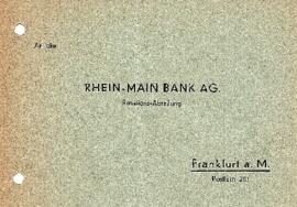 An die Rhein-Main Bank