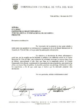 Extensión temporal de la III bienal internacional de acuarela