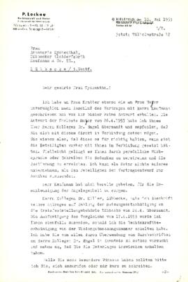 Sehr geehrte Frau Kychenthal!