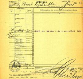 Quittung (Recibo) de Willy Kychenthal.