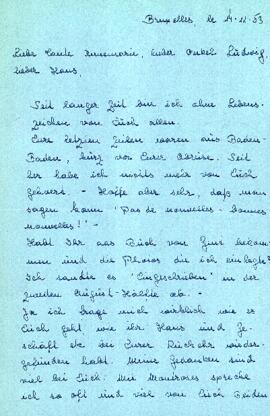 Liebe Tante Annemarie, Lieber Onkel Ludwig, Lieber Hans