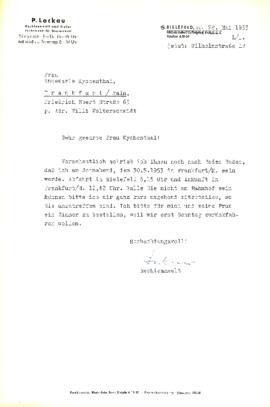 Sehr geehrte Frau Kychenthal!
