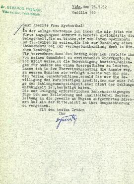Sehr geehrte Frau Kychenthal!