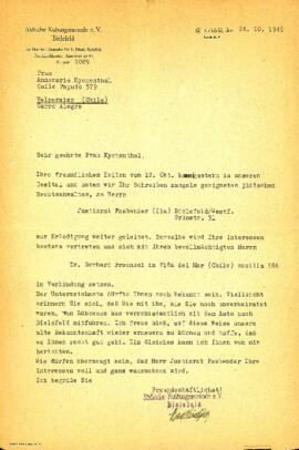 Sehr geehrte Frau Kychenthal