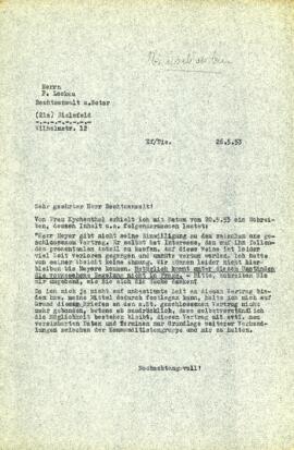 Sehr geehrter Herr Rechtsanwalt!