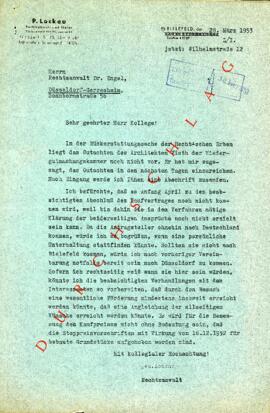 Herrn Rechsanwalt Dr. Engel
