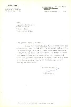 Sehr geehrte Frau Kychenthal!